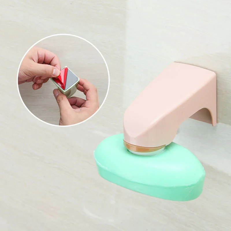 

1pc Creative Punch-free Soap Holder Stainless Steel Soap Dish Practical Magnetic Soap Holder Wall-mounted Holder Bathroom Gadget