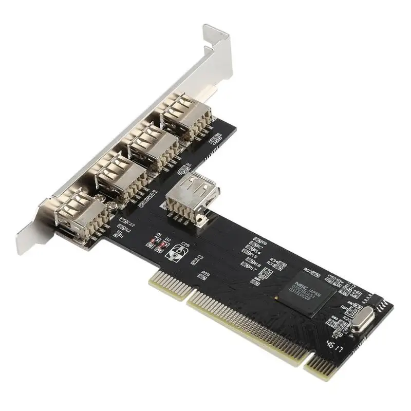 ALLOYSEED 4 Port PCI-E to USB 2.0 HUB PCI Express Expansion Card Adapter fast Speed For Desktop Computer Components