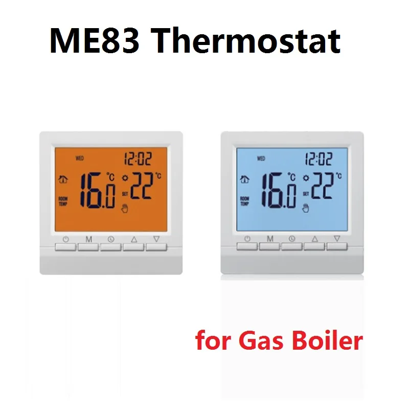 

MINCO HEAT ME83 Gas Boiler Thermostat 3A LCD Digital Programmable Temperature Controller