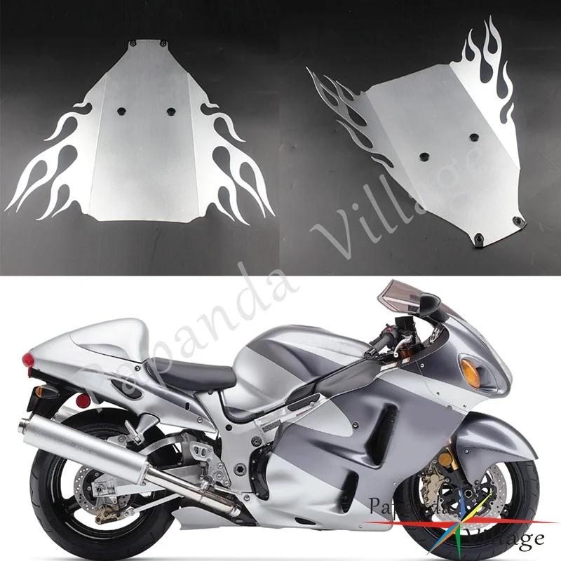 

For Suzuki GSXR 1300 GSX1300R Hayabusa 1999-2007 Aluminum Silver Motorcycle Lower Under Belly Pan Wing
