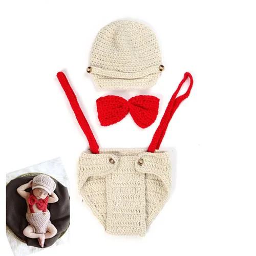 Вязаный костюм джентльмена для маленьких мальчиков, вязаный детский комплект с повязкой и галстуком-бабочкой, комплект одежды для новорожденных, MZS-14033