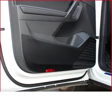 Lsrtw2017 углеродного волокна ПВХ резиновый уплотнитель двери автомобиля против-kick пленка для volkswagen t-roc