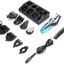 11в1 набор для ухода за волосами триммер для бороды машинка для стрижки волос триммер для усов Бритва для тела электрическая машина для резки волос