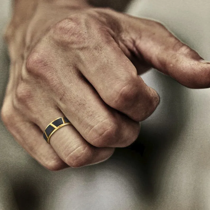 Мужские кольца из карбида вольфрама, Черное золото, два тона, мужские кольца для мужчин, обручальные ювелирные изделия