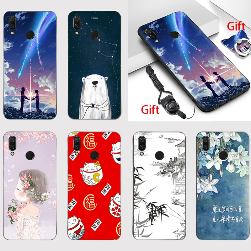 

Huawei Nova 3i Case Cartoon Silicone Protector Case For Huawei Nova 3i phone Cases nova 3i Cover TPU Ring 100% BiNFUL