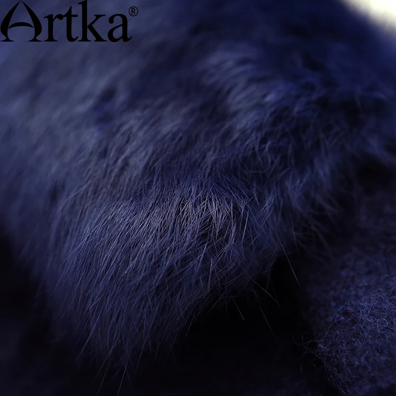 ARTKA Женская Осенняя Новинка 2 цвета Свободный Стиль шерстяное пальто Turn Down