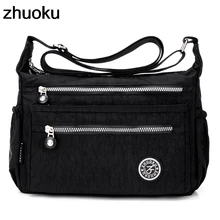 Bolsa feminina transversal nylon, bolsa de ombro