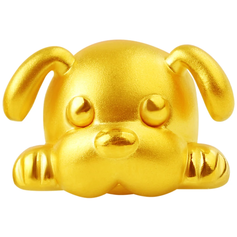 

Solid 24K Yellow Gold Bracelet 3D 999 Gold Dog Bracelet 1.39g