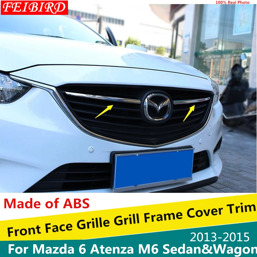 Передняя лицевая решетка из АБС-пластика для Mazda 6 Atenza M6 Sedan &amp Wagon 2013 2014 2015 |
