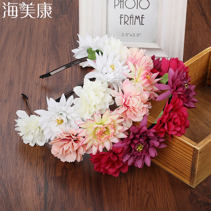 

Haimeikang Bohemia Fashion Women Lady Girls Wedding Flower Crown Headband Floral Garlands Hair band Hair Accessories