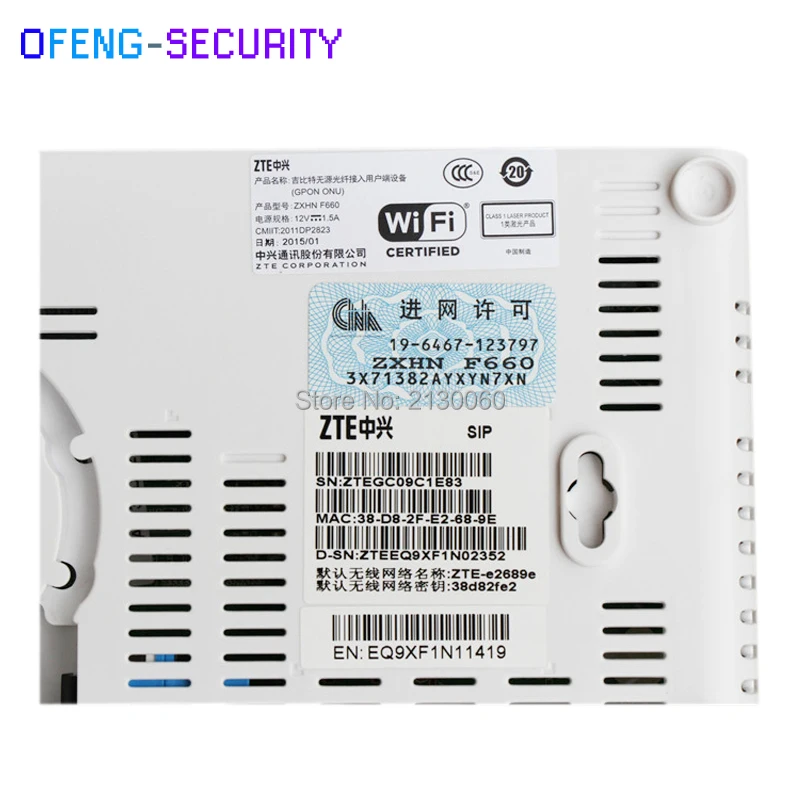 ZTE F660 5.0 GPON ONU ONT Router Support FTTH HGU 4FE+2TEL+USB+wifi  22