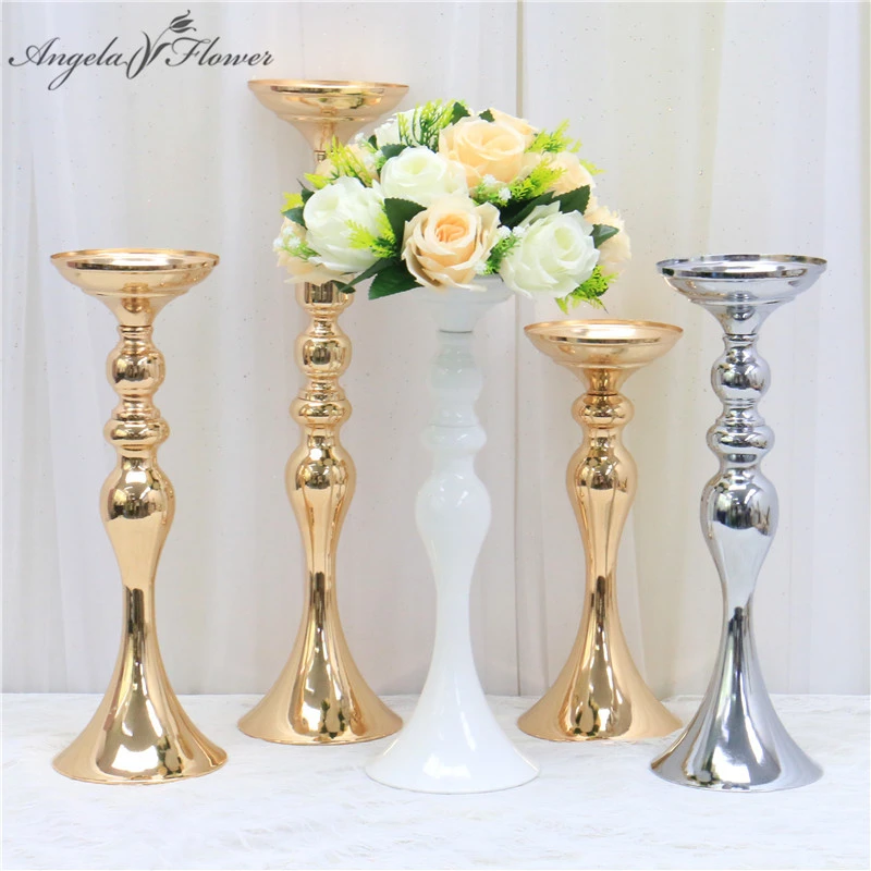 Set of 2 Gold Flower Vase Stand Bundle with 2 Packs Fake Artificial Flowers for Wedding Table Centerpieces Road Lead Home Decoration Set of 2 Gold Flower Vase Stand Bundle with 2 Packs Fake Artificial Flowers for Wedding Table Centerpieces Road Lead Home Decoration