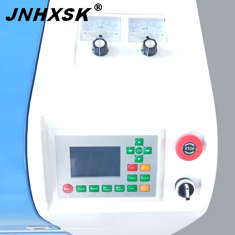 Лазерный 3d гравировальный станок JNHXSK 80 Вт F2 CO2 фрезерный с ЧПУ для ткани фанеры