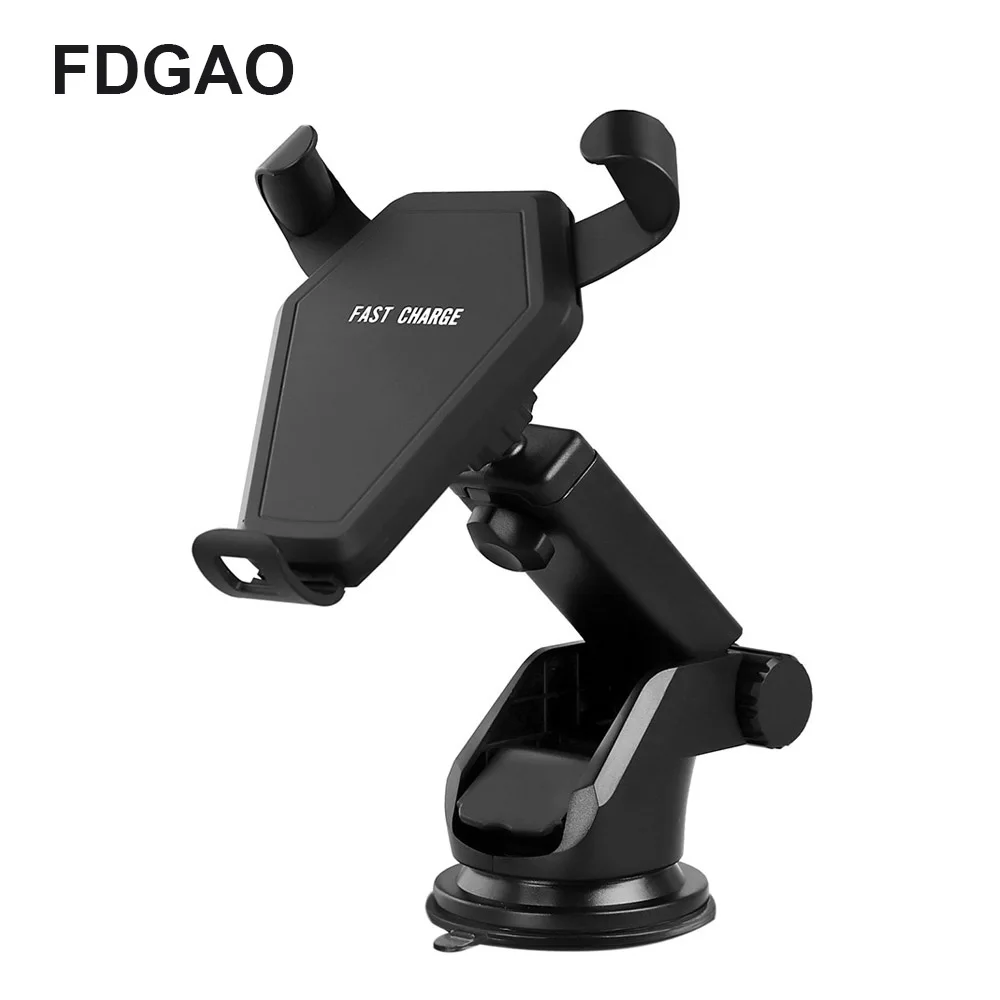 

FDGAO Car Wireless Charger QI Wireless Car phone holder 10W Fast Charge Wireless Charging Stand For iphone X 8 XS XR Samsung S9