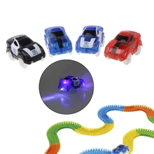 Электронный автомобиль для магического трека игрушки 5 светодиодный мигающий свет Мальчики образовательный подарок