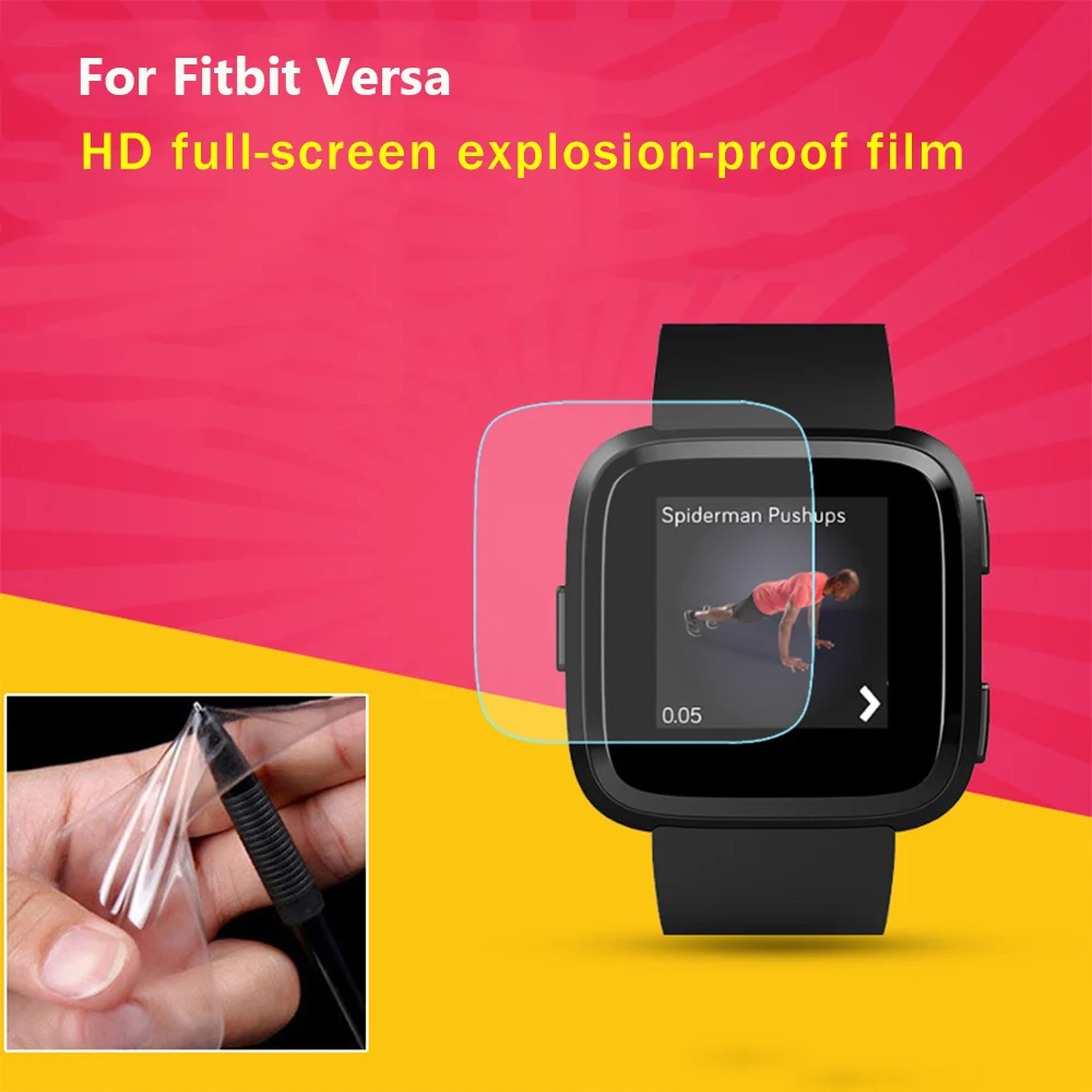 Защитная пленка для Fitbit versa Смарт-часы мягкие защитная пленка из термополиуретана ультра тонкий прозрачный полный Чехол Защита экрана