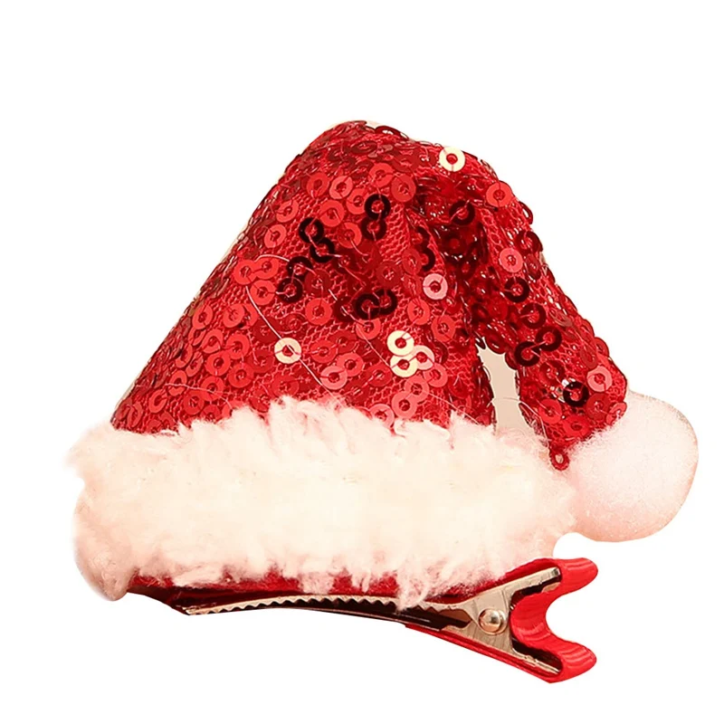 

Newest Three-dimensional Mini Christmas Hat Hairpin Headwear for Women Girls Christmas Party Hair Accessories Gifts Wholesale