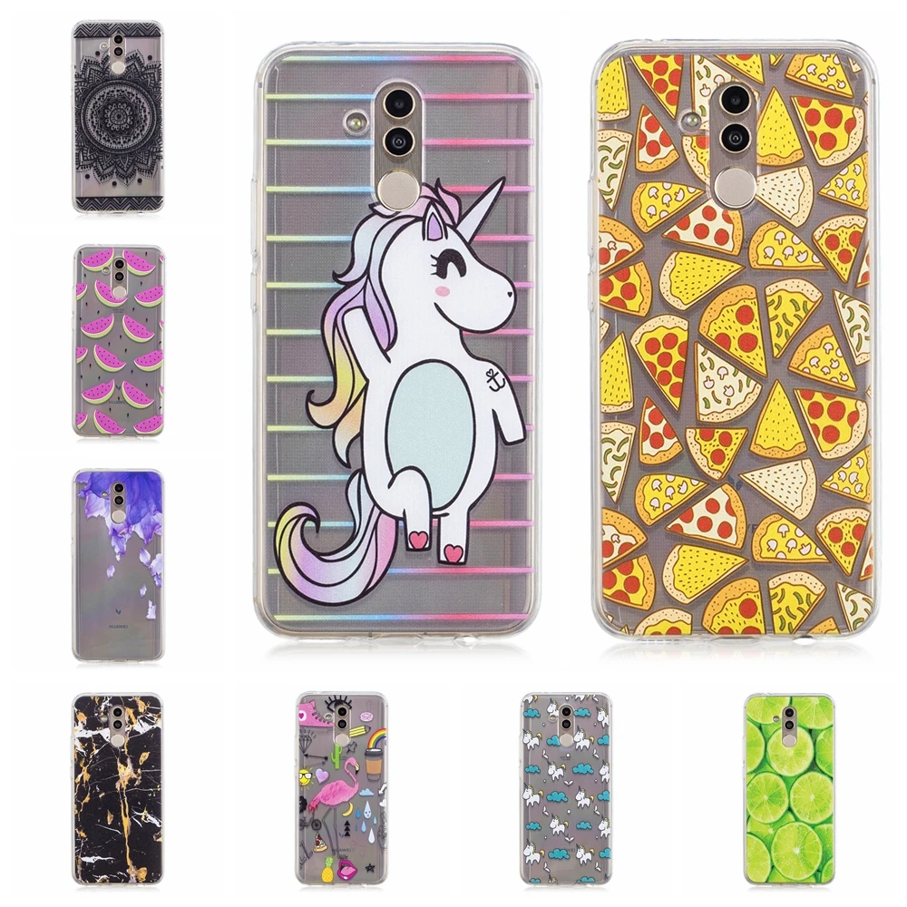 Силиконовый чехол для huawei P Smart 2019 fundas hoesje Милый Забавный Фламинго девушка кошка tpu