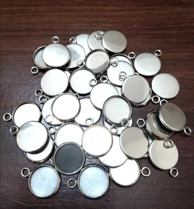 

New Stainless Steel Blank Earring Base Settings Cabochon Cameo Base DIY Stud Earring Setting 12mm 16mm 10Piece/lot