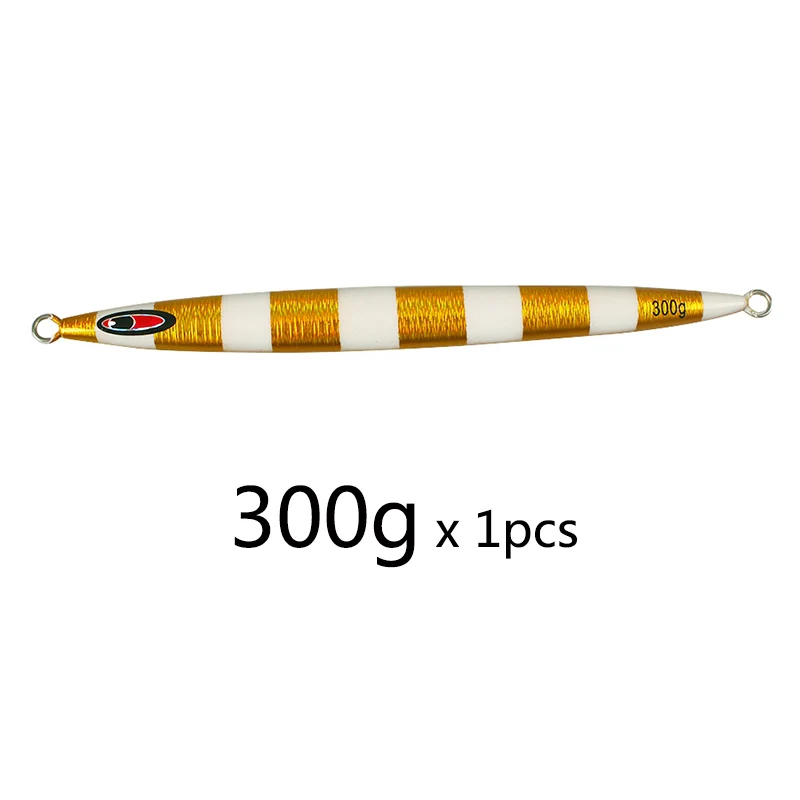 300g x 1pcs 300 г свинцовая металлическая грузила, приманка для ловли рыбы, медленное погружение, приманка для Глубоководной Рыбалки, искусственная приманка для быстрой рыбалки, морская вода, океан - Цвет: 300g x 1pcs