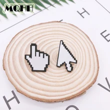 Cartoon Creative Fun Mouse Hand Arrow Enamel Brooch Alloy Badge Denim Shirt Bag Pin Accessories Jewelry Gift For Friends creative personality gestures alloy brooch enamel pin mini badge bag clothes jewelry gifts to friends fxm