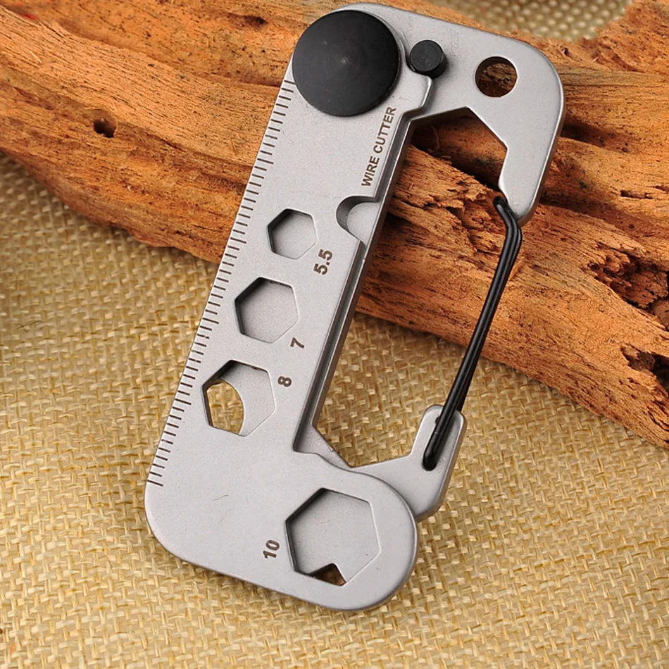 

Portable EDC gadget multifunctional outdoor camping mountaineering key ring for survival self help climbing