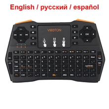 Russian Spanish English Keyboard 2.4G Wireless Remote Control Combo Mini Keyboard for Mini PC Android TV Raspberry Pi 3 Laptop