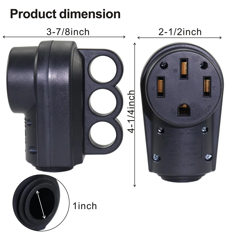 

5Pcs Multifunction RV adapter socket American RV High power connector plug 50A Female socket rv adapter portable plug