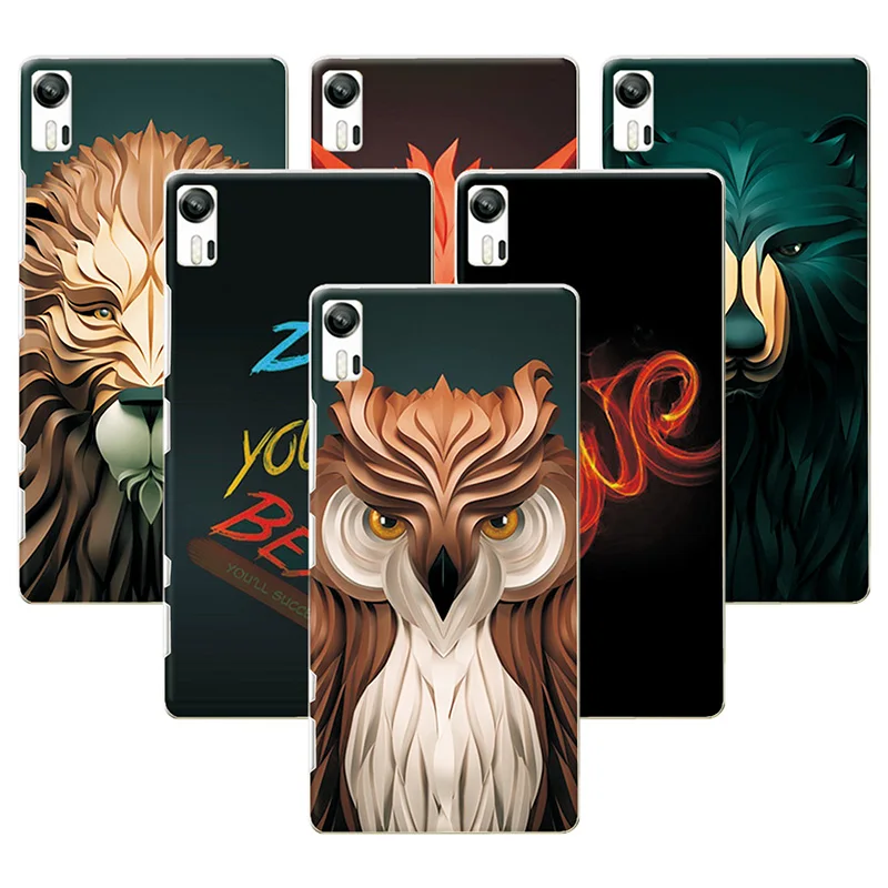 

Coque For Lenovo Vibe Shot Z90 Plastic Case Cover Attractive Fashion Lion fox Painting Back Protector For Lenovo Vibe Shot Z90