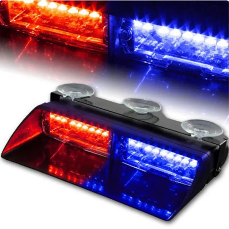 Castaleca 2色16 ledブルー車車両警察警告ストロボフラッシュライト(China (