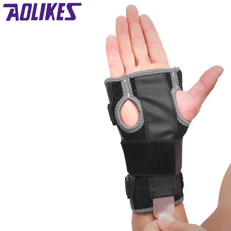 AOLIKES 1 шт. браслеты для рук регулируемый браслет стальной запястья поддержка шина