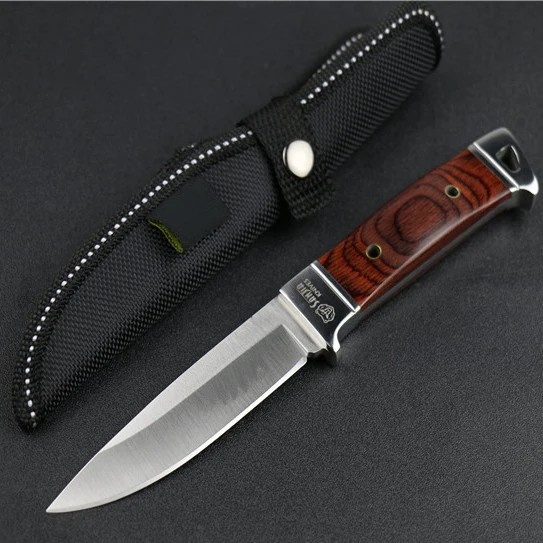 Дешевый Нержавеющая nbsp;сталь Охотничьи ножи Многофункциональный Ножи woodle Ручка фиксированным лезвием Ножи Кемпинг Охота выживания Ножи для шашлыков