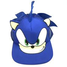 Милый мальчик Sonic The Hedgehog мультфильм молодежи Регулируемый Бейсбол шляпа Кепки синий для Обувь для мальчиков Лидер продаж