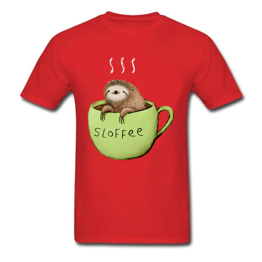 Sloffee Prevailing Short Sleeve Unique Top T-shirts Pure Cotton Round Neck Men's Tees 3D Printed Tops T Shirt Labor Day Sloffee red