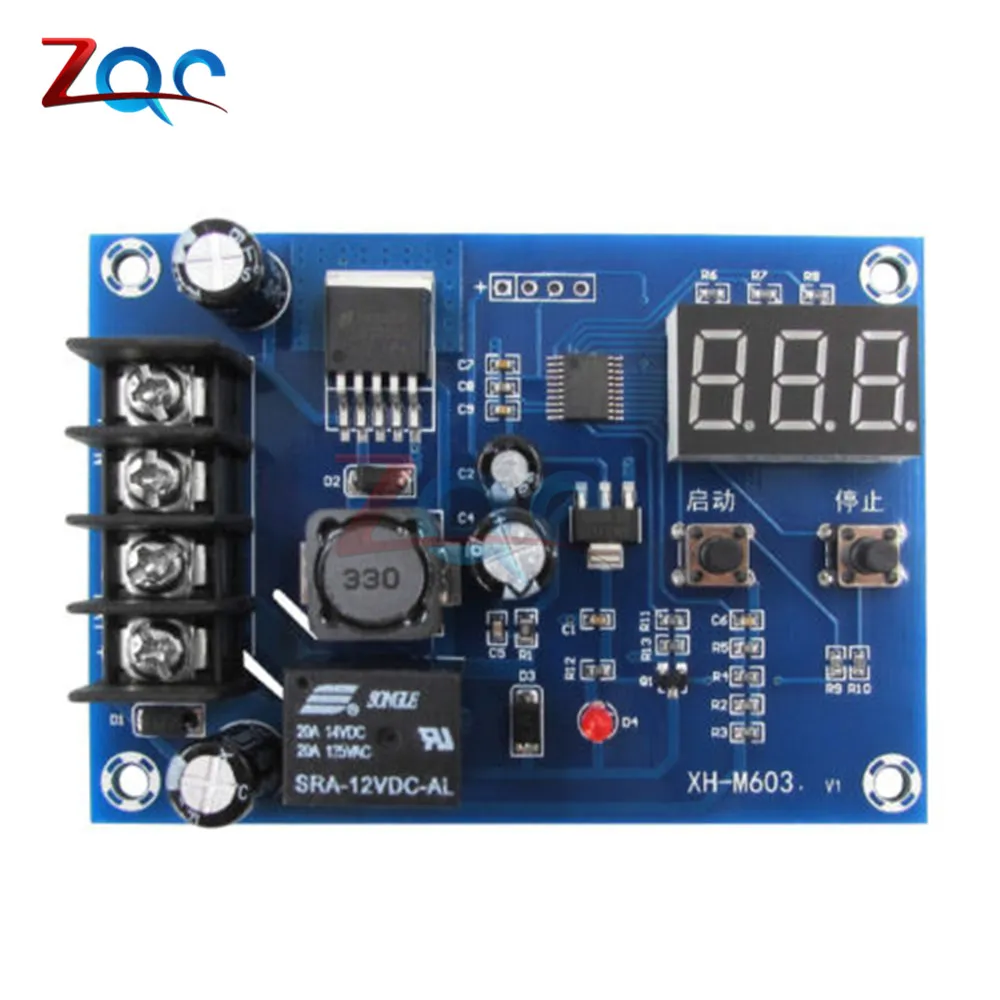 XH-M603 модуль управления зарядкой 12-24 в хранение литиевая батарея зарядное устройство переключатель защиты плата с светодиодный дисплей