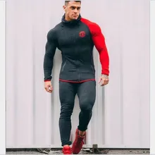 Мужская спортивная Беговая тренажерный зал, бодибилдинг, фитнес тренировочный костюм, облегающий спортивный костюм