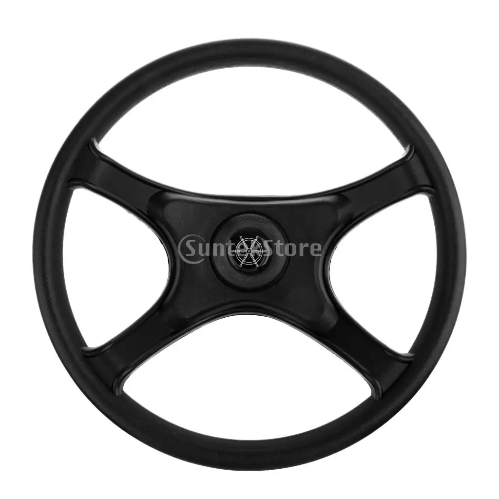 Universal 330mm/13" ABS Marine Boat Pontoon Yacht Steering Wheel 4