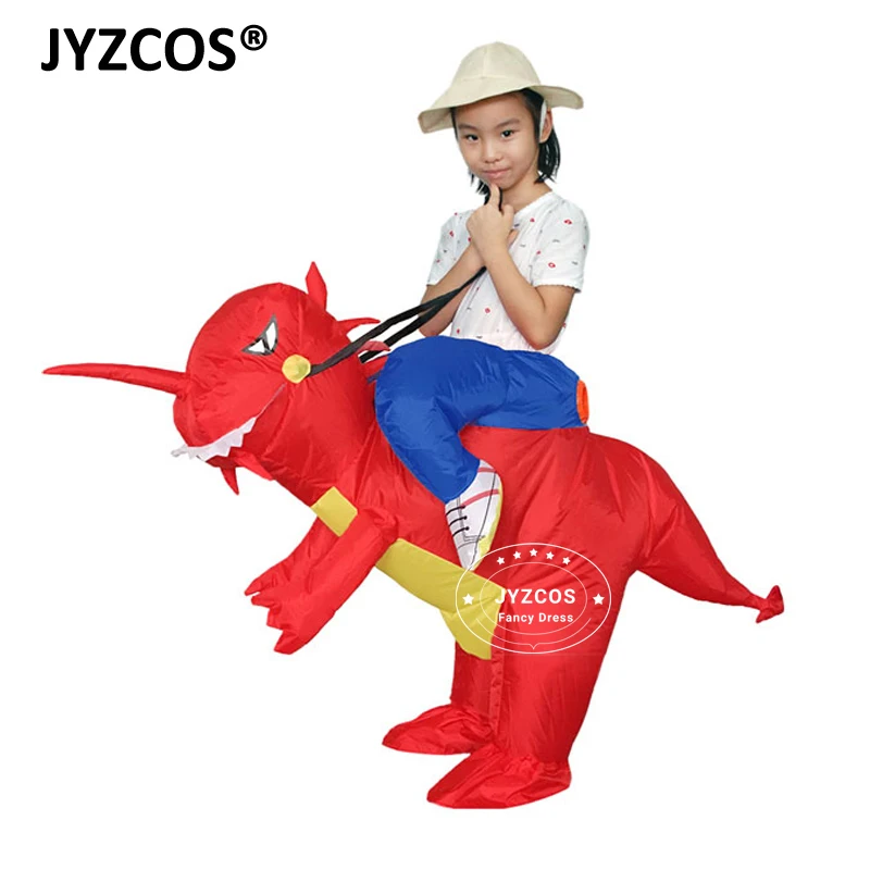 JYZCOS Kids dinosaur costumes Adult Blow Up Christmas Party Ride on Dragon Suit Inflatable Costumes Purim Halloween Cosplay (5)