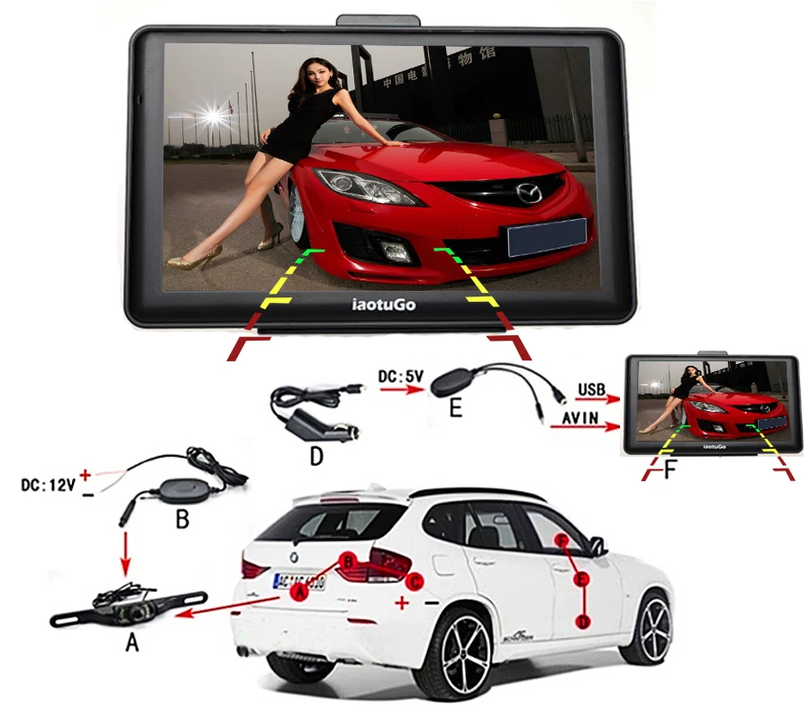 gps navigation for car iaotuGo 7" 128M 8G Capacitive Car Navigator GPS+Rearview Camera Parking System, Bluetooth GPS Navigation AVIN FM Music FM truck gps navigation