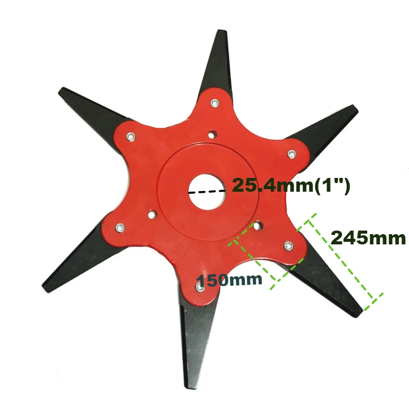 6 Teeth Brush Cutter Metal Blades Trimmer Head For Lawn Mower Garden Grass Trimmer Head Practical Grass Trimmer Head
