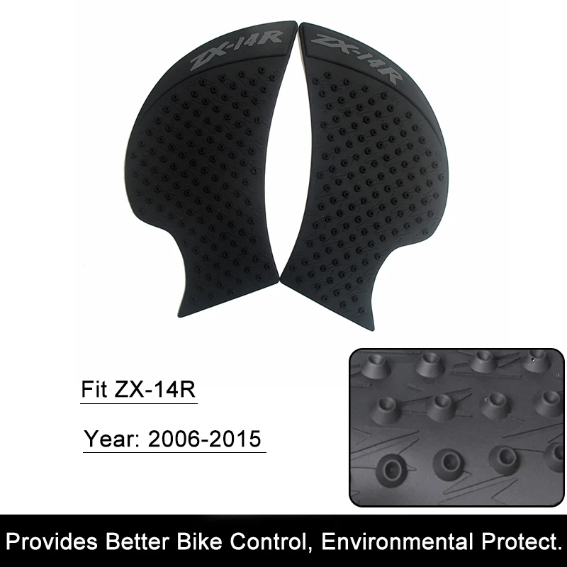 For Kawasaki ZX-14R ZX14R 2006-2015 ZX 14R Motorcycle Anti slip Tank Pad 3M Side Gas Knee Grip Traction Pads Protector Stickers (3)