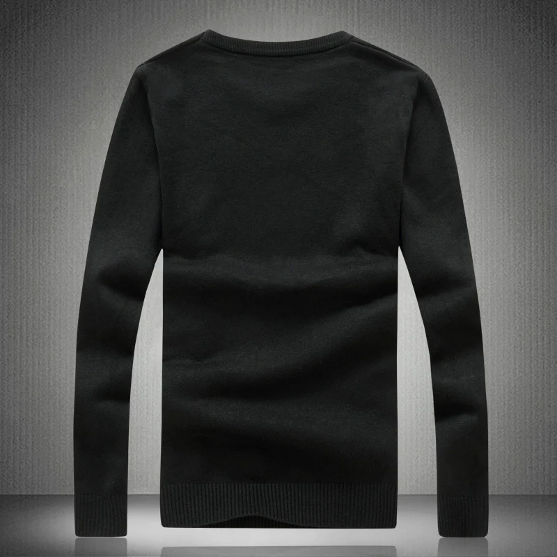 Batmo new arrival autumn high quality O-Neck casual sweater men,men's black sweaters 813