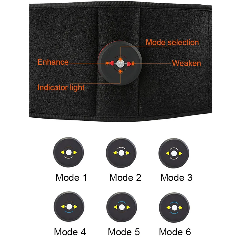 Vibration Abdominal Muscle Trainer Fitness Massager Waist Support EMS Stimulator Fat Burning Slimming Body Belt Gym Weight Loss