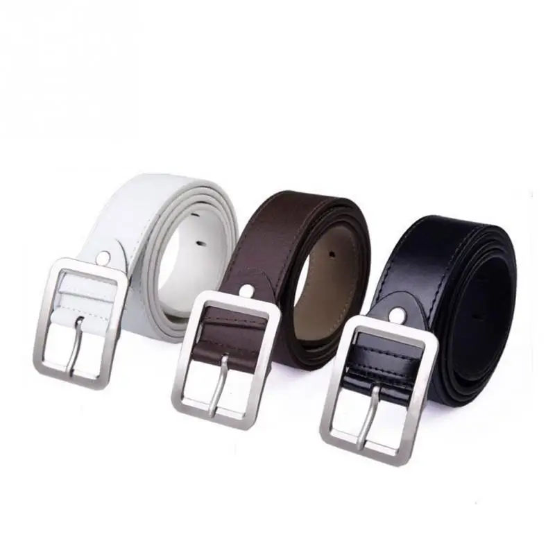 

Casual Men Belts Fashion Luxury Imitation PU Leather Waistband Upscale Square Shape Pin Buckle Male Vintage Belts &