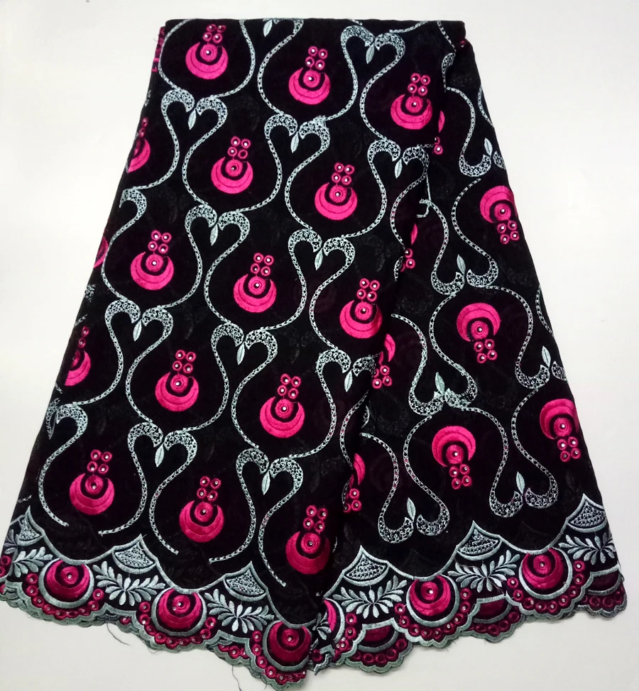 

Fashion design African cotton Lace High Quality Nigerian Wedding Lace Fabrics pure Cotton Stones swiss lace with Stones
