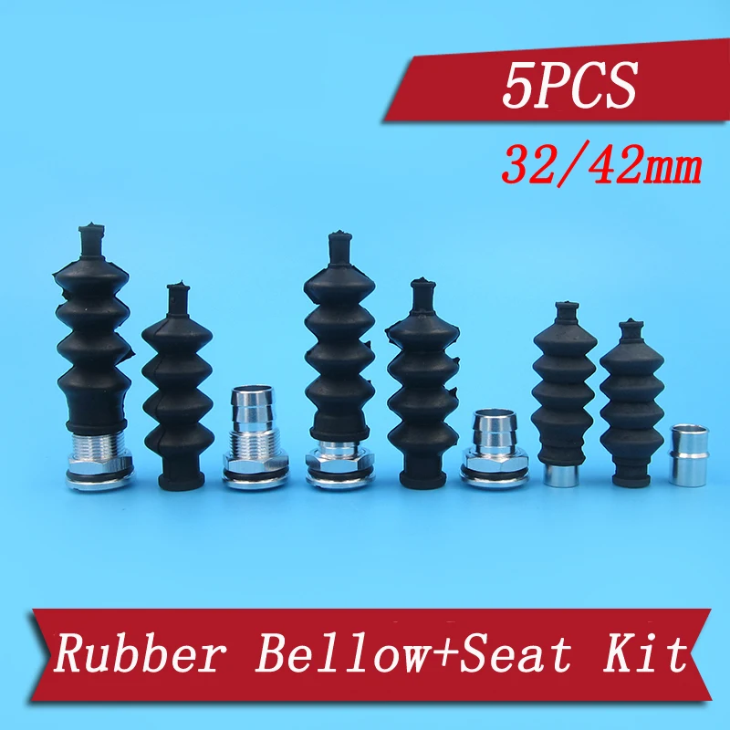 

5PCS Tail Push Rod 32/42mm Seal Rubber Bellow+Aluminum Seat Assembly Kit Equipment Compartment Flex Rod Boots Parts for RC Boat