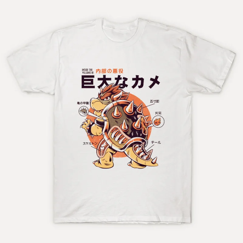 super mario bros T Shirt Super Mario Bros Final Boss Bowser T Shirt Japan video game Mario Tee Cool Gamer Unisex Top Tee Shirt