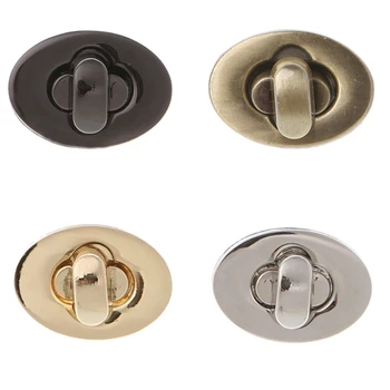 

Egg Shape Bag Twist Lock Accessories Oval Handbags Case Alloy Catch Buckle DIY 4 Color Small Bag Clasp