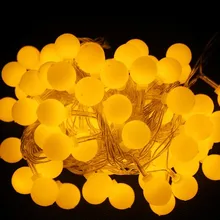 Возможностью погружения на глубину до 30 м 300 светодиодный Глобус Рождественская гирлянда украшения для свадьбы, гирлянда с утолщённой меховой опушкой, новогоднего праздника вечерние люминесцентные лампы AC110V-250V