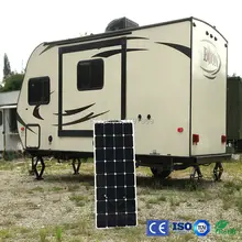 Solarparts 1*100WMarine pv flexible solar panel use sunpower cells for outdoor, car,travel, camping 12V rechargeable battery